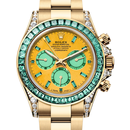 Cosmograph Daytona 'Autumn' Yellow Gold Vivid Green Tourmalines Ref.126598 TML