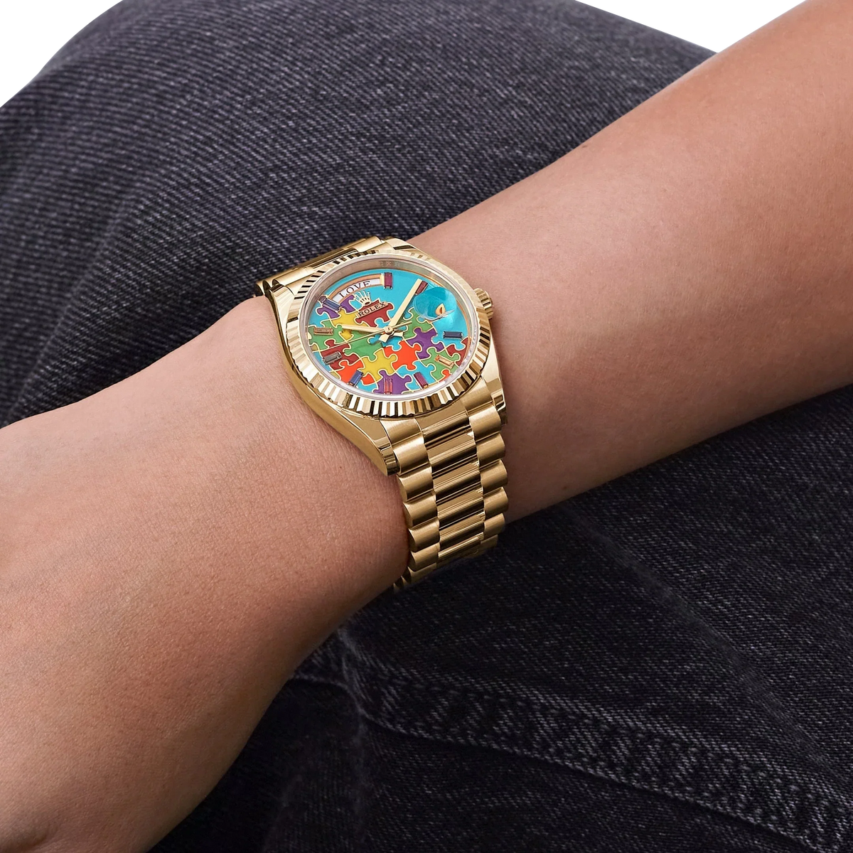 Day-Date 36 128238 'Emoji Puzzle' Yellow Gold